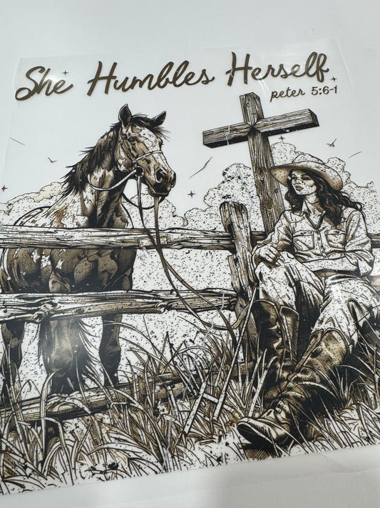 HUMBLES HERSELF