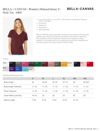 BELLA+CANVAS. VNECK. AWAKE.