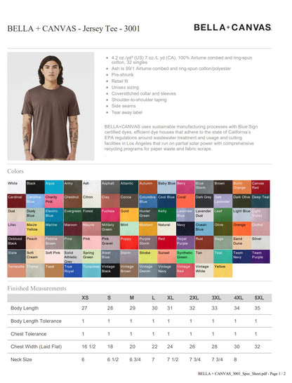 BELLA+CANVAS. TSHIRT. AWAKE.