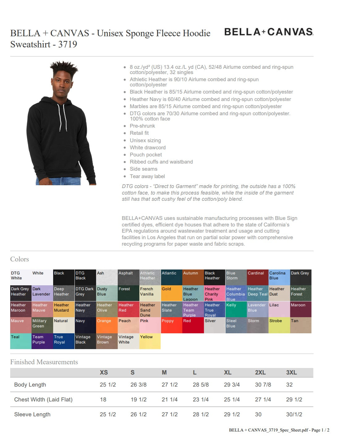 BELLA+CANVAS. HOODIE. AWAKE.