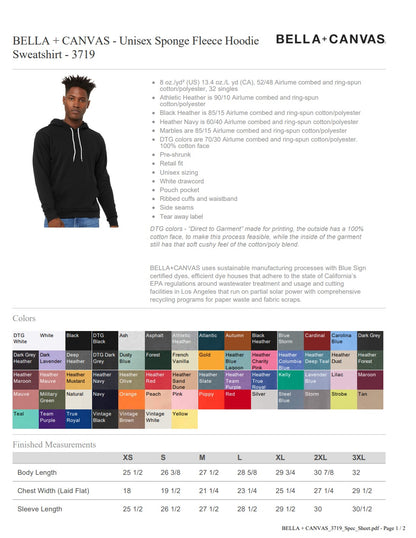 BELLA+CANVAS. HOODIE. AWAKE.